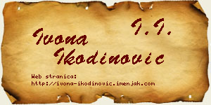 Ivona Ikodinović vizit kartica